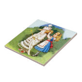 Alice en de Witte Koningin Tegeltje (Zijkant)
