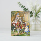 Alice en de Witte Ridder in Sprookjesland Briefkaart (Staand voorkant)