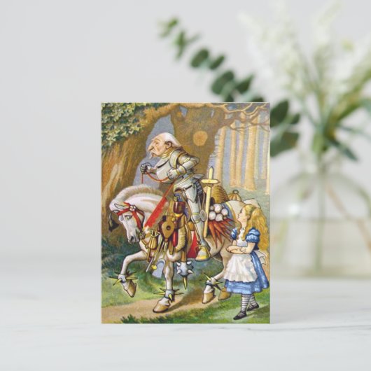 Alice en de Witte Ridder in Sprookjesland Briefkaart (Staand voorkant)