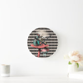 Alice en de Zwarte Blauwe Roze van de Caterpilaar Ronde Klok (Huis)