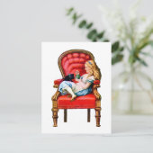 Alice en Dinah van door het kijkersglas Briefkaart (Staand voorkant)