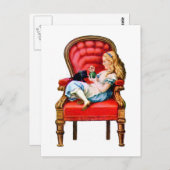 Alice en Dinah van door het kijkersglas Briefkaart (Voorkant / Achterkant)