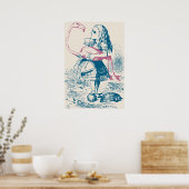 Alice en Flamingo Croquet Mallet Poster (Keuken)