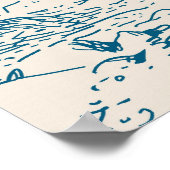 Alice en Flamingo Croquet Mallet Poster (Hoek)