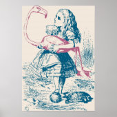 Alice en Flamingo Croquet Mallet Poster (Voorkant)