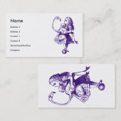 Alice en Flamingo Inked Paars Visitekaartje (Voorkant / Achterkant)