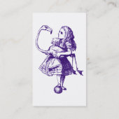 Alice en Flamingo Inked Paars Visitekaartje (Achterkant)