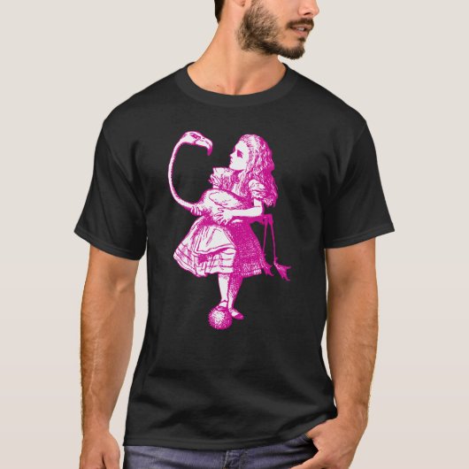 Alice en Flamingo Inked Pink T-shirt (Voorkant)