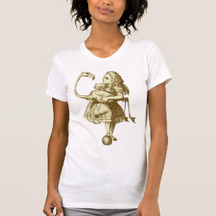 Alice en Flamingo Inked Sepia T-shirt