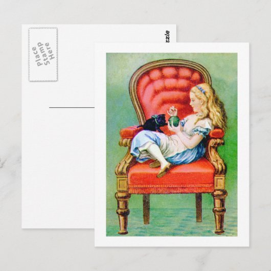 ALICE EN HAAR KAT, DINAH BRIEFKAART (Voorkant / Achterkant)