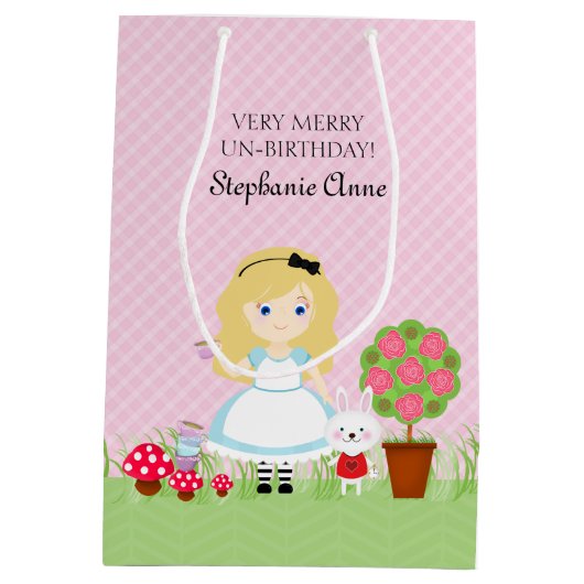 Alice en haar Tea Party Medium Cadeauzakje (Achterkant)