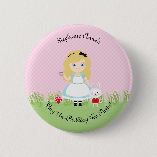 Alice en haar Tea Party Ronde Button 5,7 Cm (Voorkant)