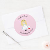 Alice en haar Tea Party Ronde Sticker (Envelop)