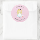 Alice en haar Tea Party Ronde Sticker (Tas)