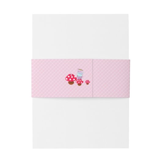 Alice en haar Tea Party Uitnodigingen Wikkel (Achterkant Voorbeeld)