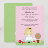 Alice en haar theepartij kaart (Voorkant / Achterkant)