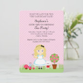 Alice en haar theepartij kaart (Staand voorkant)