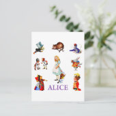 Alice en haar vrienden in Wonderland Briefkaart (Staand voorkant)