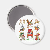 Alice en haar vrienden in Wonderland Magneet (Voorkant / Achterkant)