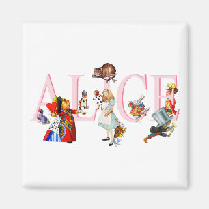 ALICE EN HAAR VRIENDEN IN WONDERLAND MAGNEET
