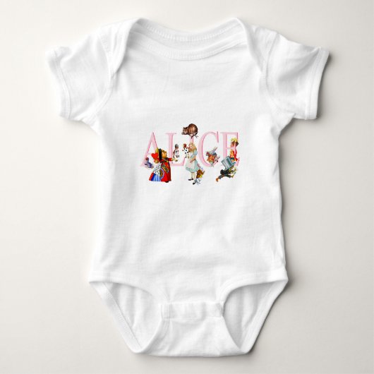 ALICE EN HAAR VRIENDEN IN WONDERLAND ROMPER (Voorkant)