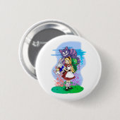 Alice en haar Wonderful Friends Button (Voorkant /achterkant)