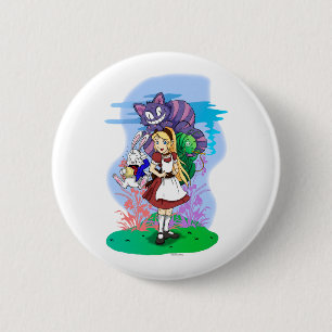 Alice en haar Wonderful Friends Button