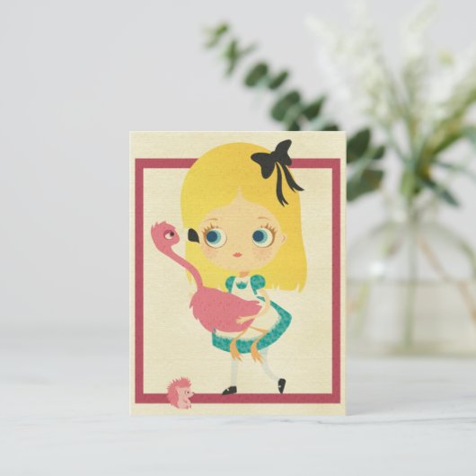 Alice en het Briefkaart Flamingo (Staand voorkant)