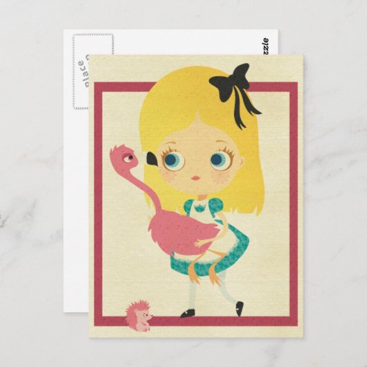 Alice en het Briefkaart Flamingo (Voorkant / Achterkant)