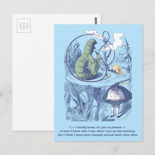 Alice en het Briefkaart van de Caterpijler (Voorkant / Achterkant)