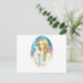 Alice en het konijn briefkaart (Staand voorkant)