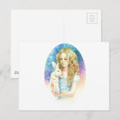 Alice en het konijn briefkaart (Voorkant / Achterkant)