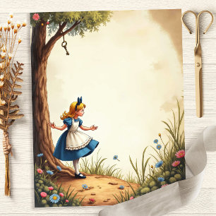 Alice en het Sleutelboom Scrapbook Papier