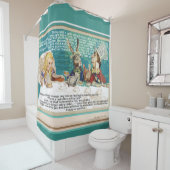 Alice en het theefeestje van de Mad Hatter Douchegordijn (In situ)