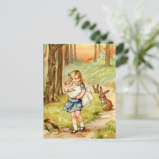 Alice en het varken Baby in Wonderland Briefkaart (Staand voorkant)