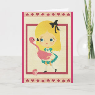 Alice en het Wenskaart van de Flamingo Kaart