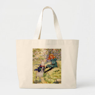 ALICE EN HET WITTE KONIJN GROTE TOTE BAG