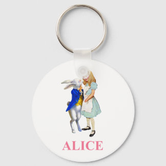 Alice en het witte konijn in Wonderland Sleutelhanger