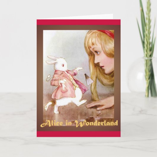 Alice en het witte konijn Kaart (Voorkant)