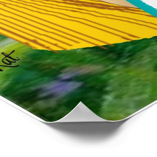 Alice en het witte konijn poster (Hoek)