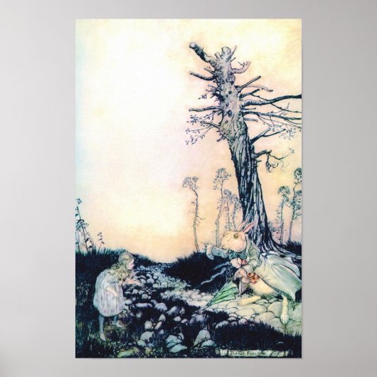 Alice en het witte konijn poster (Voorkant)