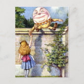Alice en Humpty Dumpty in Wonderland Briefkaart (Voorkant)