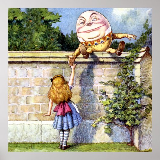 Alice en Humpty Dumpty in Wonderland Poster (Voorkant)