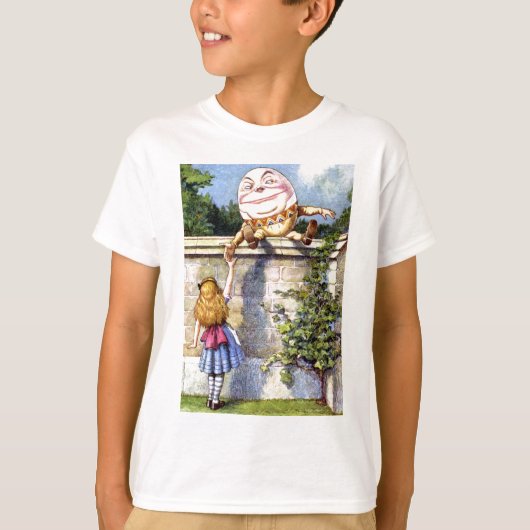 Alice en Humpty Dumpty in Wonderland T-shirt (Voorkant)