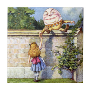 Alice en Humpty Dumpty in Wonderland Tegeltje