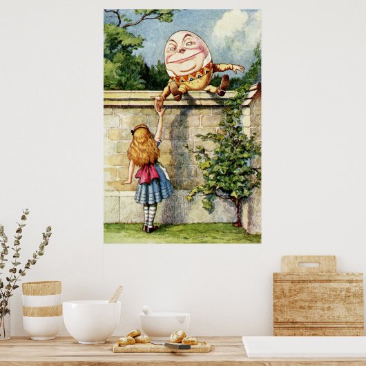 Alice en Humpty Dumpty Poster (Keuken)