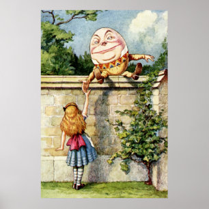 Alice en Humpty Dumpty Poster