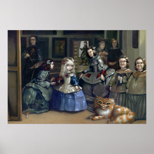 Alice en Las Meninas Art Print gothic wonderland (Voorkant)