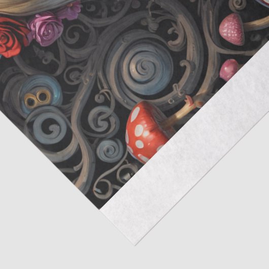 Alice en Mad Hatter Decoupage Tissuepapier (Detail)