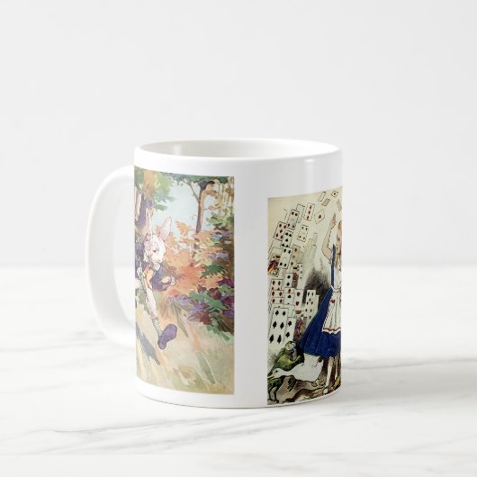 Alice en Rabbit ~ Coffee Cup/Mok Koffiemok (Voorkant links)